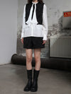 INTO THE EAST 25 Autumn/Winter Dark Jacquard Tassel Lace-Up Jacket/Vest/Shorts ITE-E1DGAW026BL20VE-HEI Vest (E1DGAW027BL20JK)